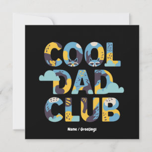 Invitation Club des Papas Cool Cadeau drôle pour la fête des 