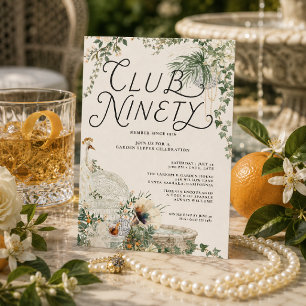 Invitation Club Ninety Palm Court 90e Anniversaire