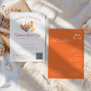 Invitation Club Social Enterrement de Vie de Célibataire Biki