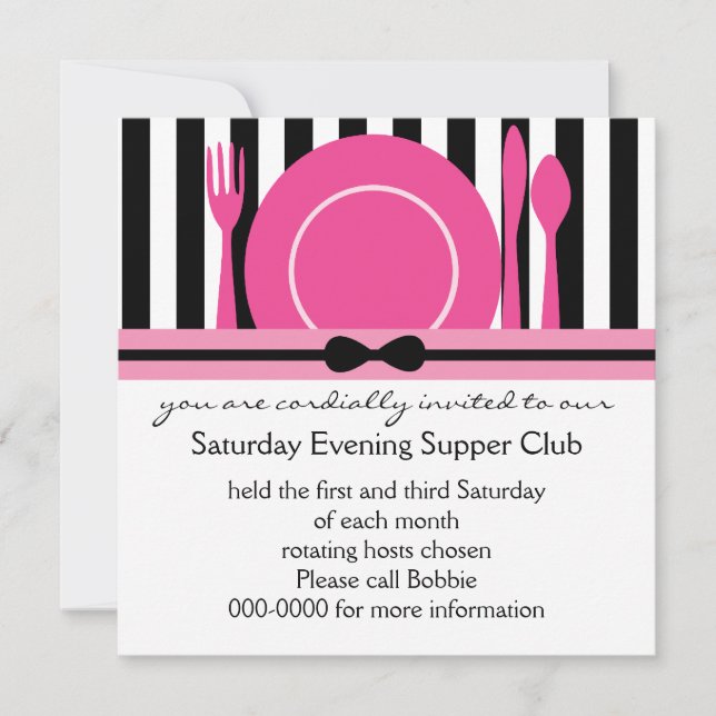 Invitation Club souper Cravate noire (Devant)