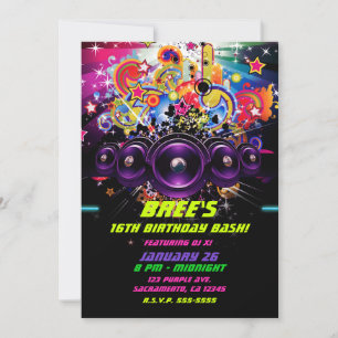 Invitation Club Urbain DJ Hip Hop Danse Soirée Dansante