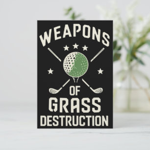 Invitation Clubs de golf de destruction d'herbe Sarcastique