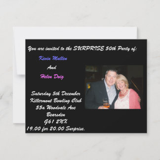 Invitation CNV00001, Vous êtes invité au 50ème SURPRISE ...