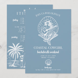 Invitation Coastal Cowgirl plage week-end bachelorette