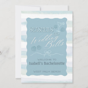 Invitation Cocardes marines & Cloches de mariage Itinéraire d