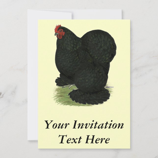 Invitation Cochin : Hen noir (Devant)