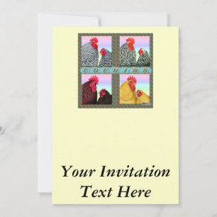 Invitation Cochins Quatre Couleurs