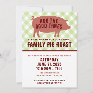 Invitation Cochon grillé pour de bons moments