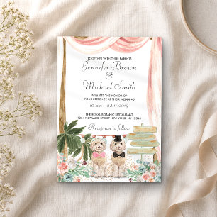 Invitation Cockapoo Chien Rustique