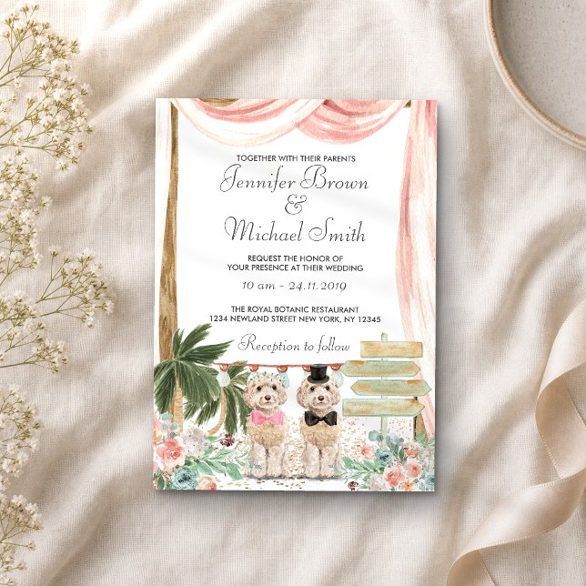 Invitation Cockapoo Chien Rustique (Créateur téléchargé)