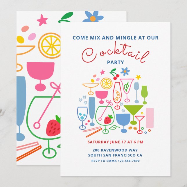 Invitation Cocktail (Devant / Derrière)