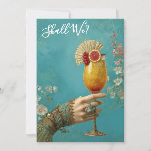 Invitation *~* Cocktail A101 PHOTO  Orné 24 EVEILLES DE FILLE