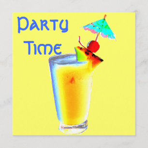 Invitation Cocktail à base d'un parapluie coloré