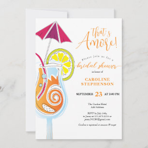 Invitation Cocktail Aperol Spritz Fête des mariées Script sim