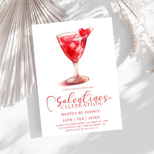 Invitation Cocktail Aquarelle moderne Fête de la Saint-Galent