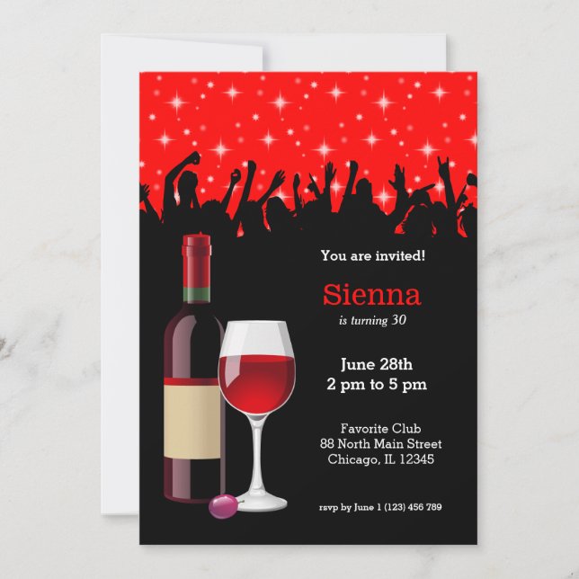 Invitation Cocktail * choisir la couleur arrière - plan (Devant)