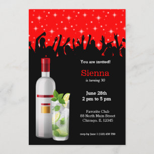 Invitation Cocktail * choisir la couleur de fond