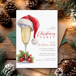 Invitation  Cocktail de fête de Noël 