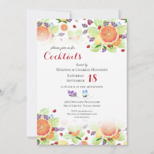 Invitation Cocktail de mélange de fruits d'agrumes
