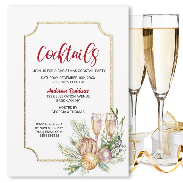 Invitation Cocktail de Noël (Créateur téléchargé)