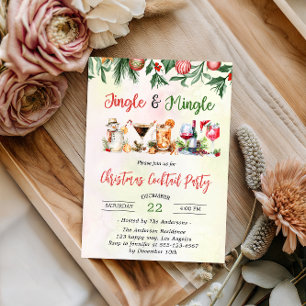 Invitation Cocktail de Noël Jingle & Mingle
