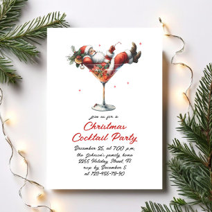 Invitation Cocktail de Noël Whimsical tiré à la main