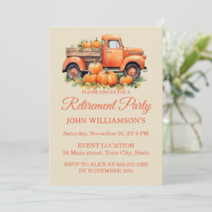 Invitation Cocktail de retraite automnal à l'aquarelle