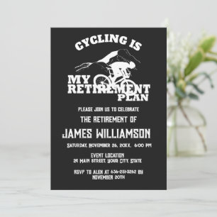 Invitation Cocktail de retraite de vélo à la retraite