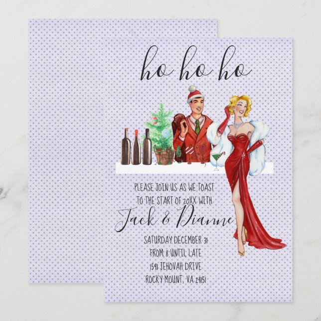 Invitation Cocktail de vacances (Devant / Derrière)