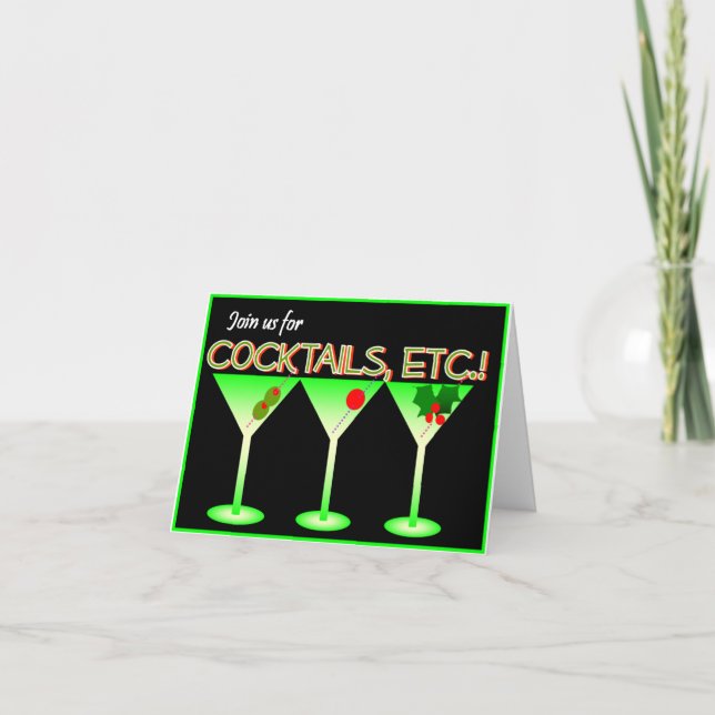 Invitation Cocktail de vacances (Devant)