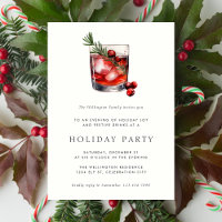 Cocktail de vacances Festive moderne fête de Noël