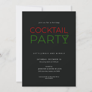 Invitation Cocktail de vacances pour adultes Noël Vin Père No