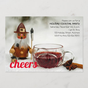 Invitation Cocktail de vacances pour les vins multicouches et