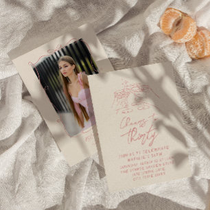 Invitation Cocktail Dessiné À La Main À La Trente-Trente Anni