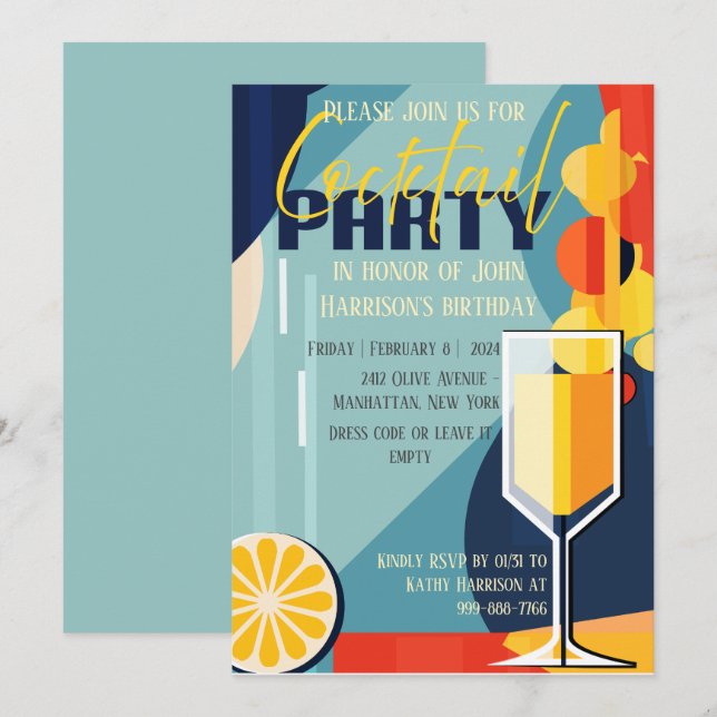 Invitation Cocktail d'invitation (Devant / Derrière)