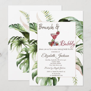 Invitation Cocktail Feuille tropical Brunch & Bubbly