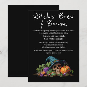 Invitation Cocktail Halloween   Soirée Boo-ze