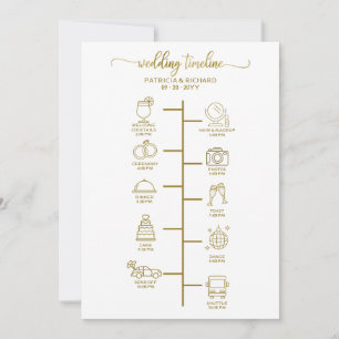 Invitation Cocktail Itinéraire mariage - Mariage Icon Bienven