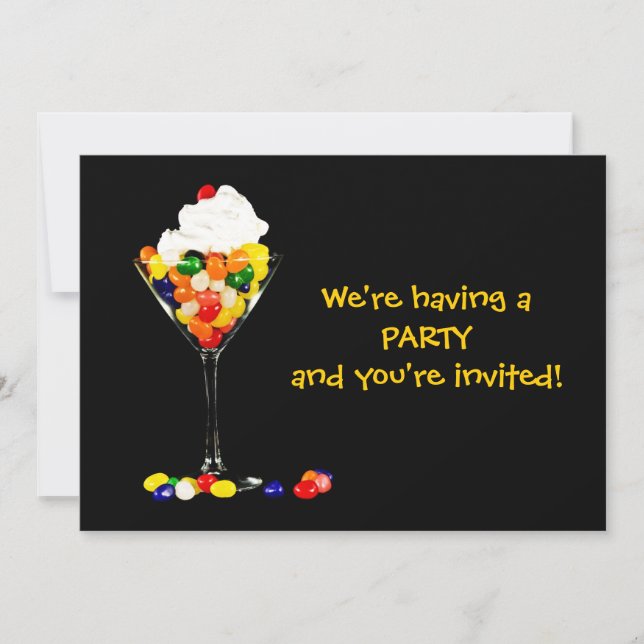 Invitation Cocktail Jelly Bean - Fête à usages mul (Devant)