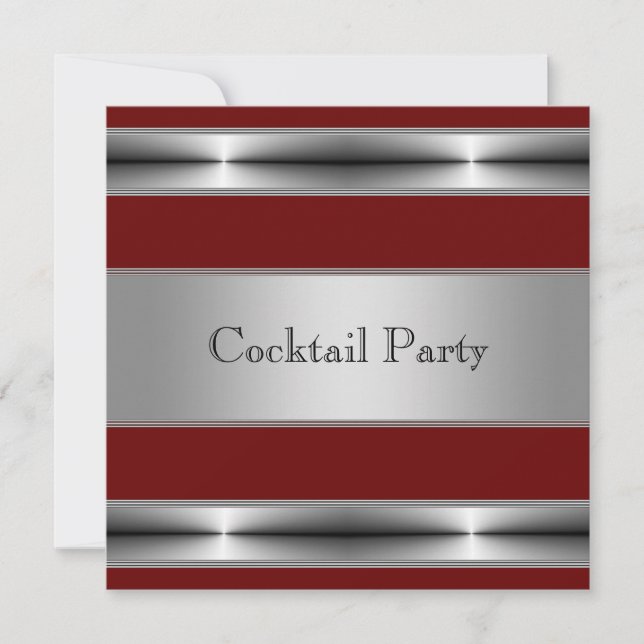 Invitation Cocktail Party Mans 30th Birthday Party (Devant)