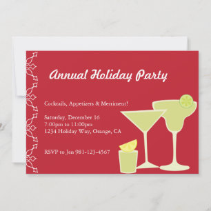 Invitation Cocktail Party Red