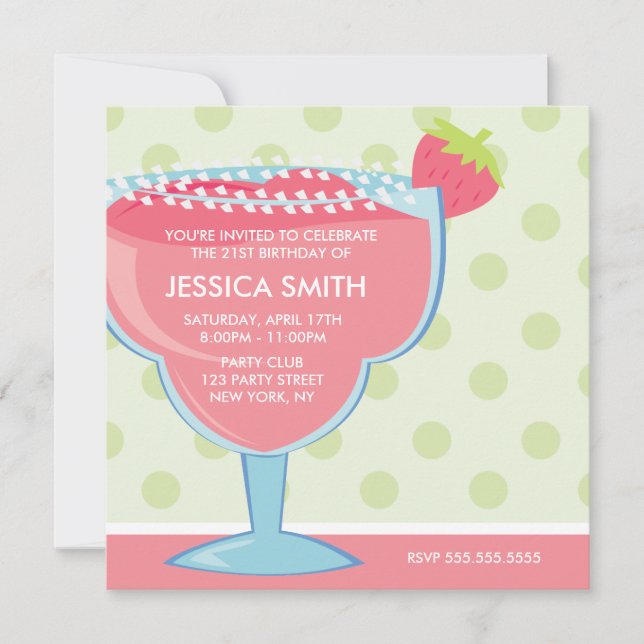 Invitation Cocktail Pink Margarita (Devant)