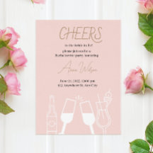 Cocktail rose Boissons Fête des mariées illustrée
