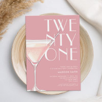 Cocktail rose moderne 21e anniversaire