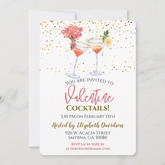 Invitation Cocktail Valentine (Devant)