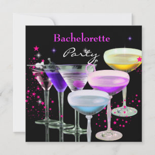 Invitation Cocktails Champagne Pink