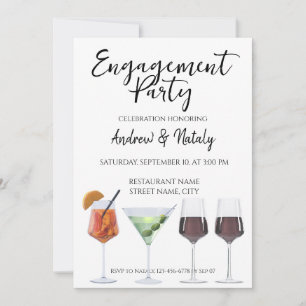 Invitation Cocktails colorés et amusants
