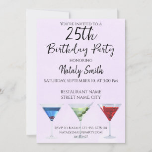 Invitation Cocktails colorés et amusants