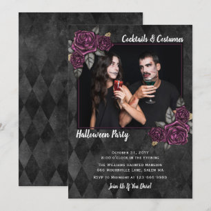 Invitation Cocktails Costumes Rose gothique Photo Halloween