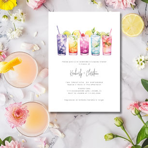 Invitation Cocktails de fruits Élégant Minimaliste Enterremen